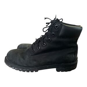 Timberland Premium 6 Inch Waterproof Boots Mens Size 6 Black Nubuck Leather